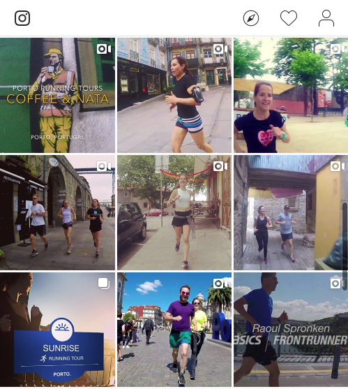 link to Porto Running Tours' videos on instagram